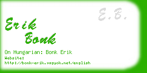 erik bonk business card